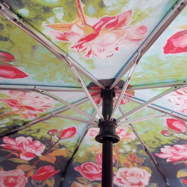 Różany ogród - parasolka składana full-auto Von Lilienfeld