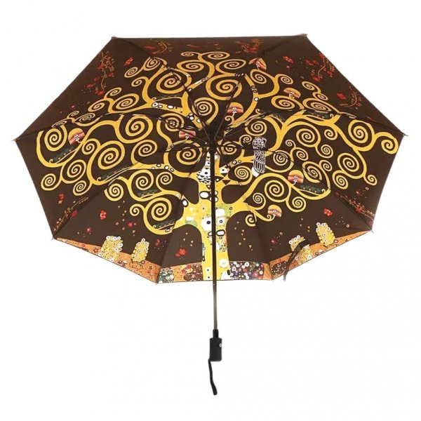 Parasolka składana full-auto - Gustav Klimt - Drzewo życia /B - wzór od spodu