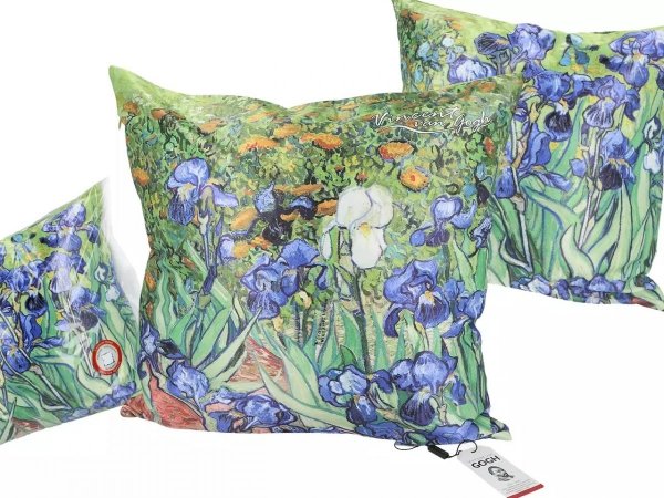 Poduszka z wypełnieniem/suwak - van Gogh - Irysy