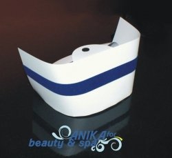 Czepek pielęgniarki z paskiem niebieskim 2 cm