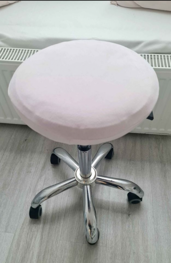 Pokrowce na taboret kosmetyczny MAXI 40-45 cm 2 sztuki welur szary 58