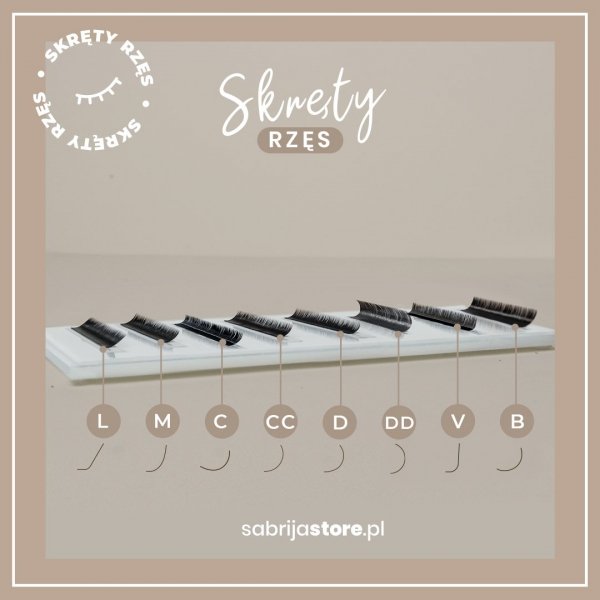 Różowe rzęsy - PREMIUM LINE BY SABRIJA PINKY MIX M/CC/C 0,07
