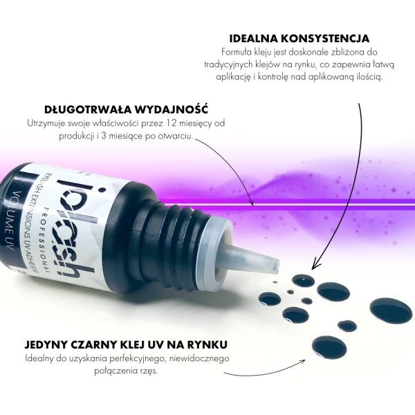 JL Volume UV - NOWA RZADKA FORMUŁA 3ml Klej do przedłużania rzęs metodą UV
