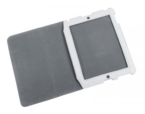 KOM0446 Etui dedykowane do Apple iPad 2 białe skóra naturalna