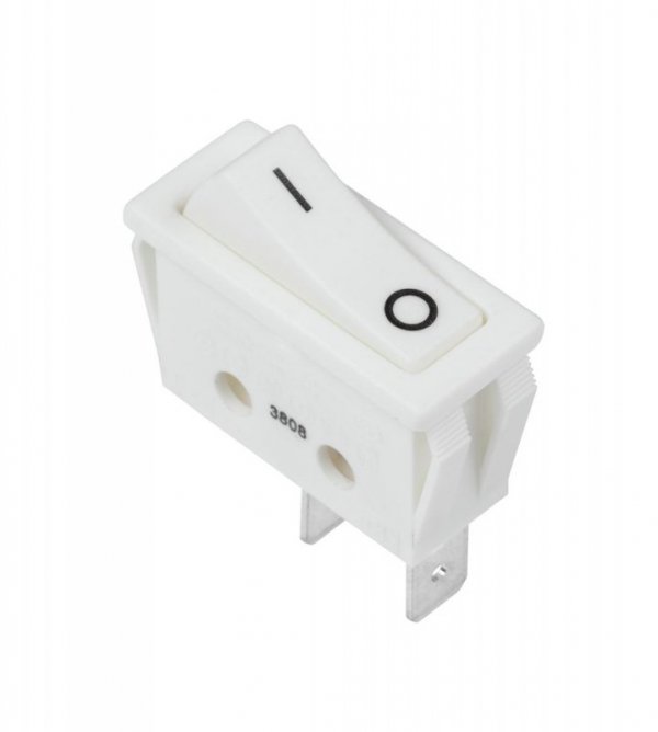 PRK0083 Złącze przełącznik kołyskowy prostokątny biały C5N 0-1 16A/250V