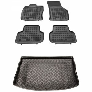 Zestaw dywaniki i mata do VW GOLF VII 2012-2019 Hatchback, górna podłoga bagażnika