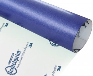 Folia szczotkowana niebieska stal 3M BR217 90x50cm
