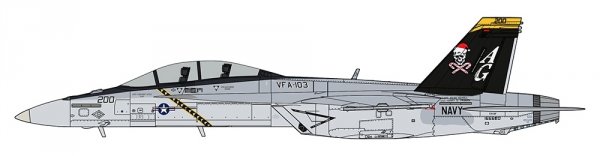 Hasegawa 07560 F/A-18F Super Hornet 'VFA-103 Jolly Rogers Santa 2015' 1/48