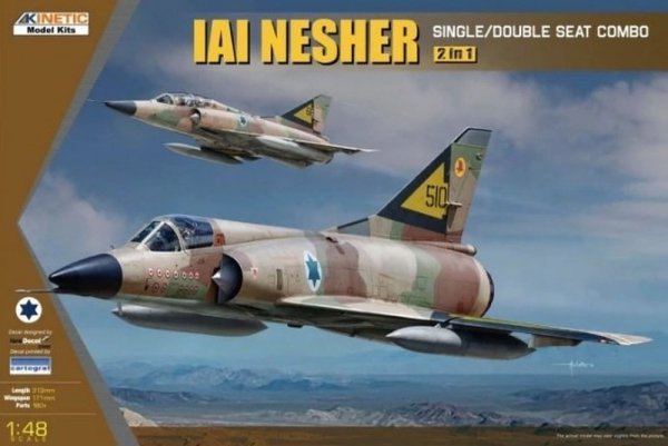 Kinetic 48056 IAI Nesher Single/Double Seat Combo (2in1) 1/48 