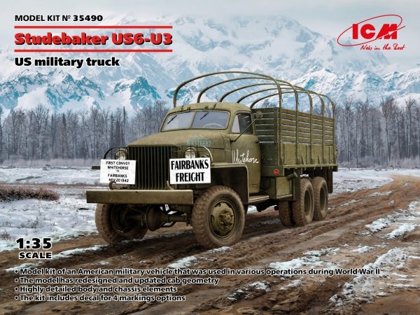 ICM 35490 Studebaker US6-U3 US Military Truck 1/35