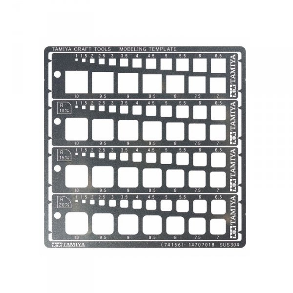 Tamiya 74156 Modeling Template Square 1-10