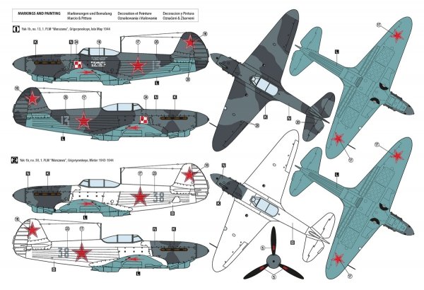 Hobby 2000 48033 Yak-1b 1. PLM &quot;Warszawa&quot; 1944-45 1/48
