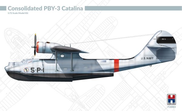 Hobby 2000 72083 Consolidated PBY-3 Catalina 1/72 (Academy+Cartograf)