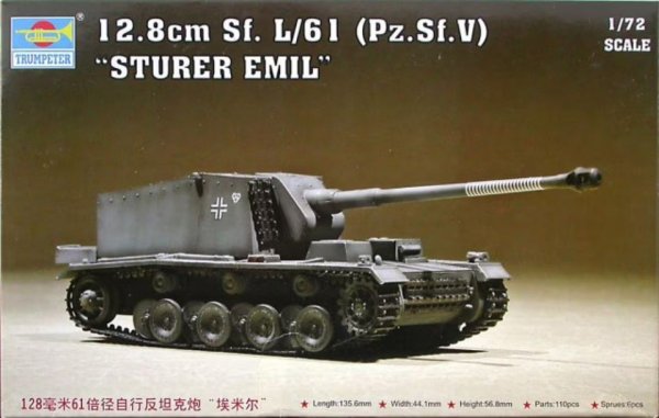 Trumpeter 07210 1/72 12.8cm Sf. L/61 (Pz.Sf.V) 'Sturer Emil'