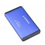 Obudowa na dysk HDD/SSD USB 3.0 2.5 SATA, ALUMINIUM, GEMBIRD NIEBIESKA