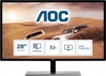 Monitor AOC U2879VF (28; TN; 4K 3840x2160; DisplayPort, HDMI, VGA; kolor czarny)
