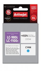 Tusz Activejet AB-1100CNX (zamiennik Brother LC1100C/980C; Supreme; 19,5 ml; niebieski).
