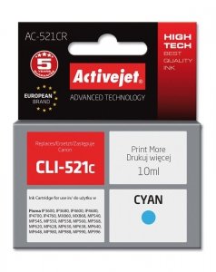 Tusz Activejet AC-521CR (zamiennik Canon CLI-521C; Premium; 10 ml; niebieski)