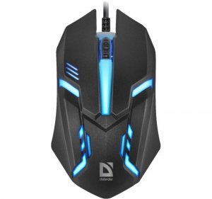 Mysz DEFENDER CYBER MB-560L 7 KOLORÓW 1200DPI 3P CZARNA 52560