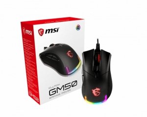 Mysz MSI Clutch GM50 (optyczna; 7200 DPI; kolor czarny)