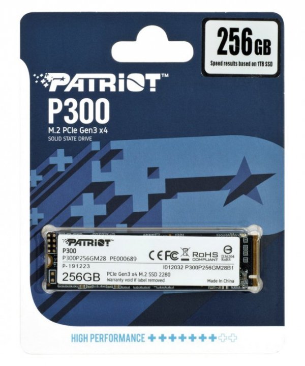Dysk SSD PATRIOT P300 M.2 PCI-Ex4 NVMe 256GB 1,7GB/s
