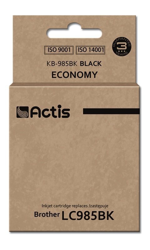 Tusz ACTIS KB-985Bk (zamiennik Brother LC985BK; Standard; 28 ml; czarny)