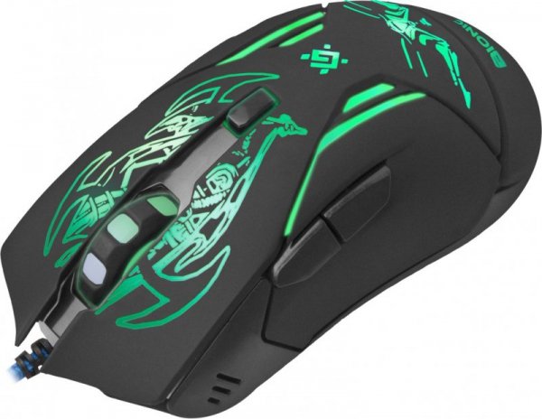 Mysz DEFENDER 3200DPI PODŚWIETLANA BIONIC GM-250L 52250 gamingowa 