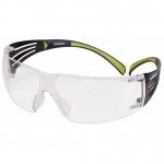 Okulary ochronne 3M SecureFit 400 czarno/zielone oprawki, powłoka odporna na zarysowanie/zaparowanie, przezroczyste soczewki, SF401AS/AF-EU