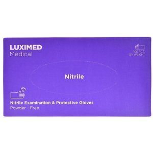 Rękawiczki nitrylowe bezpudrowe Luximed fioletowe rozmiar XS opakowanie 100 szt.
