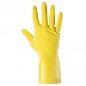 Rękawice gumowe flokowane Summitech Polstaritta, żółte