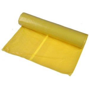 Worki na śmieci LDPE, żółte, 120L