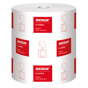 Ręczniki papierowe Katrin Classic System M2 w roli 2-warstwowe białe 160m 6 sztuk [460102]
