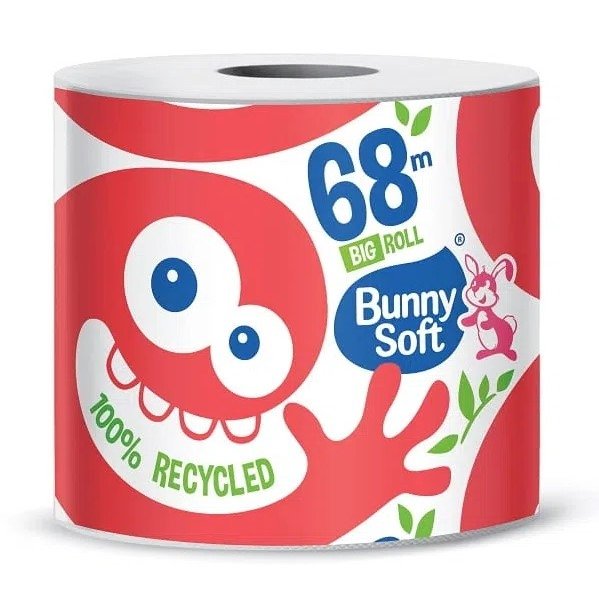 Papier toaletowy Bunny Soft 2-warstwowy, makulatura biała, 16x68m [1028P]