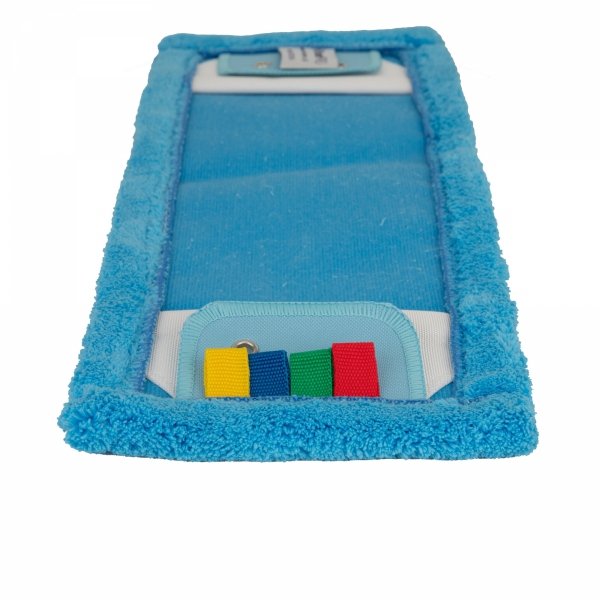 Mop płaski kieszeniowy DUO CleanPRO, niebieski, 40 cm