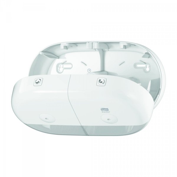 Podwójny dozownik do papieru toaletowego w roli Tork SmartOne Mini T9, biały 682000