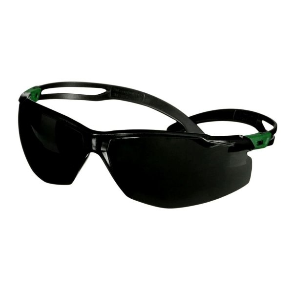 Okulary ochronne 3M SecureFit 500, zielono-czarne oprawki, szare soczewki IR 5.0, SF550ASP-GRN-EU