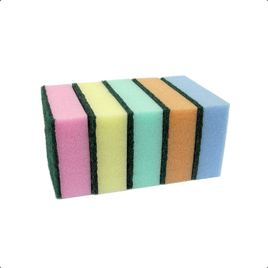 Gąbka z padem do mycia naczyń, 8x6 cm 5 sztuk