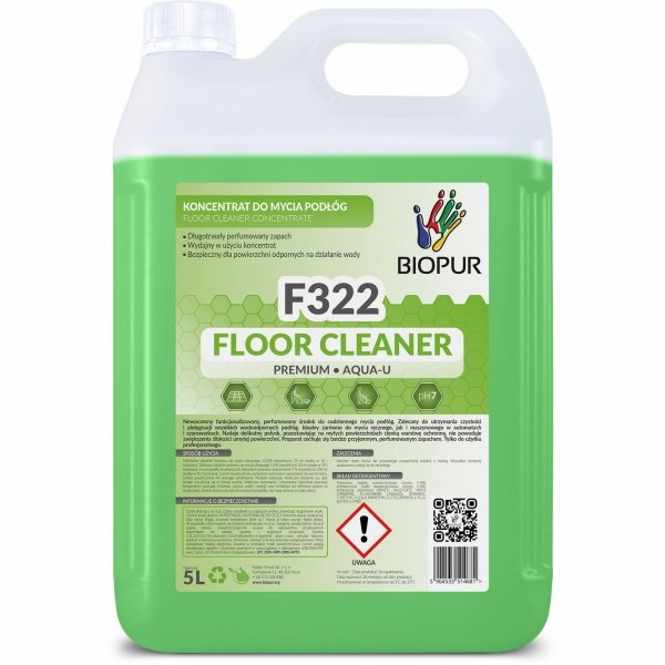 Koncentrat do mycia podłóg Biopur F322 Aqua-U, 5L
