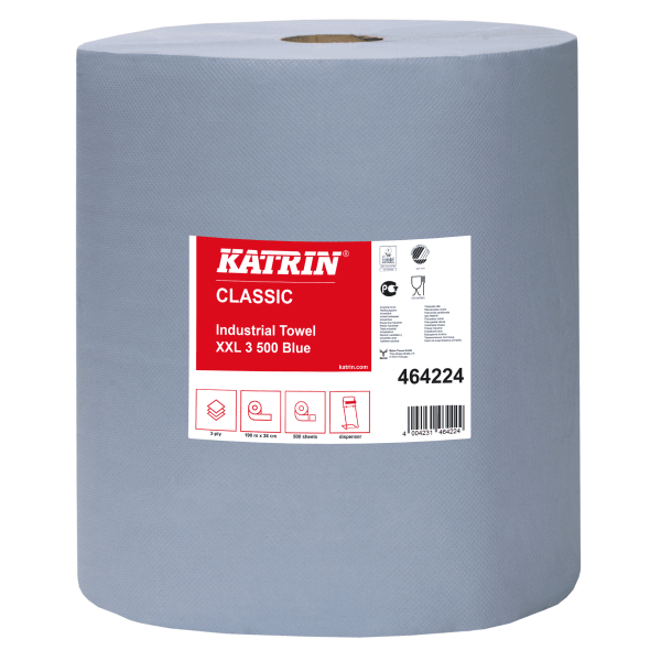 Czyściwo papierowe mieszane Katrin Classic XXL3 3-warstwowe niebieskie 180m 2 sztuki [464224]