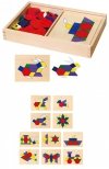 Drewniana Mozaika Geometryczna - Układanka Logiczna Klocki 148 el - Viga Toys