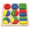 Drewniana układanka  - Wzory Figury Geometryczne 18 Elementów - Viga Toys