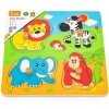 Drewniane Puzzle Zwierzęta ZOO Układanka Niespodzianka - Viga Toys