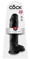 Pipedream King Cock model 28 cm czarny z anatomicznymi detalami
