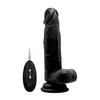 RealRock - Wibrujące realistyczne dildo z jądrami - z pilotem  20 cm
