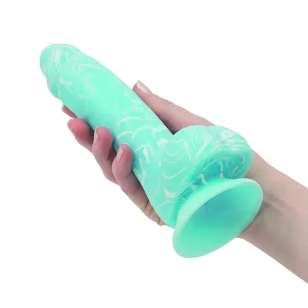 Dildo - Addiction Luke Dong 19 cm Glow in the Dark Blue