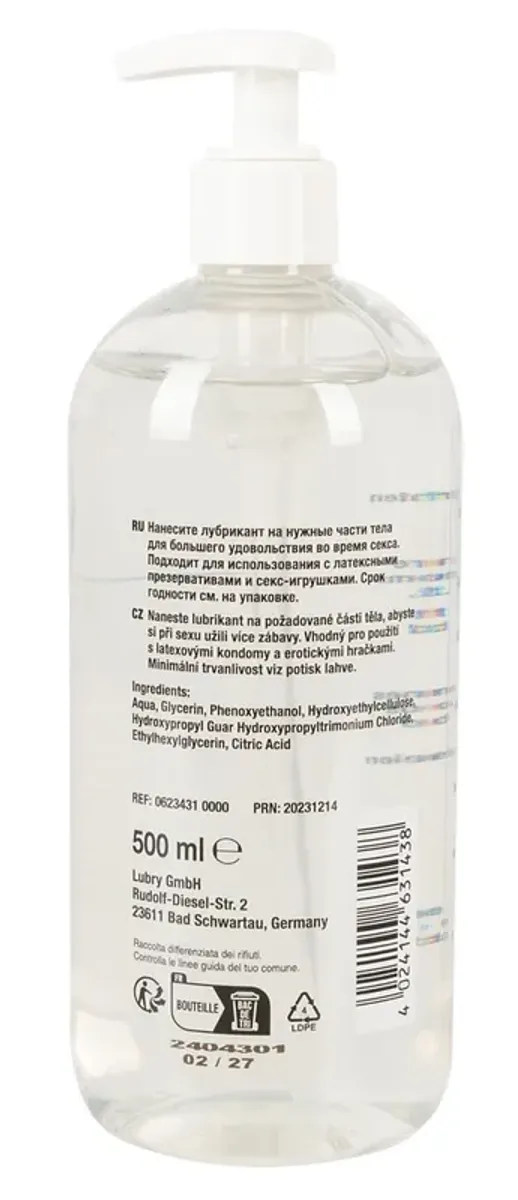 Just Glide - Analny Lubrykant Nawilżający Na Bazie Wody 500 ml