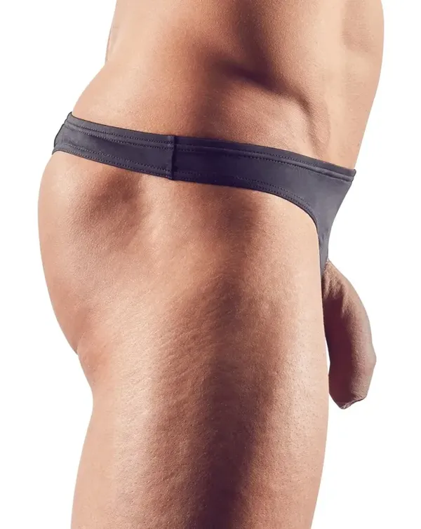 Svenjoyment Stringi Męskie XL Czarne z Otworami Anatomicznymi