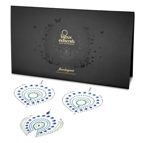 Biżuteria do ciała - Bijoux Indiscrets Flamboyant Blue & Green