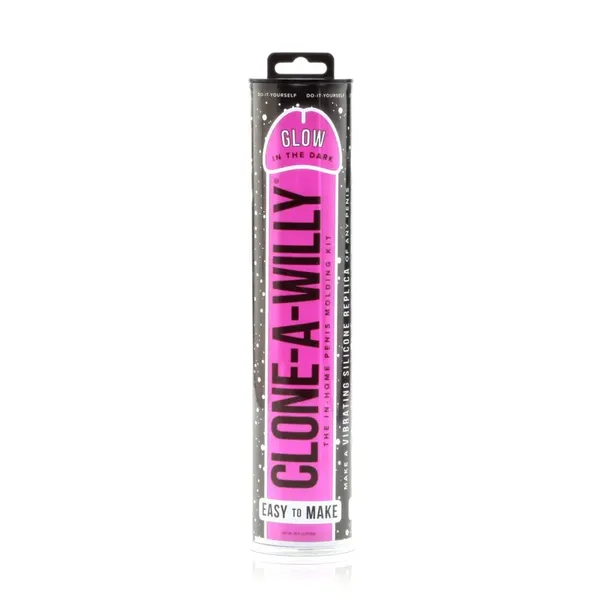 Zestaw do klonowania penisa fosforyzujący - Clone A Willy Kit Glow-in-the-Dark Pink