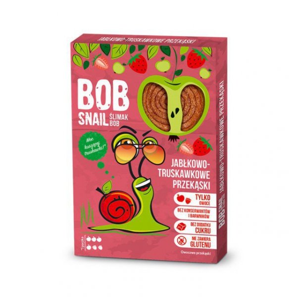 Bob Snail jabłko-truskawka, 60g